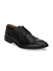 Park Avenue Men Black Leather Formal Derbys