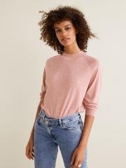 MANGO Women Pink Solid Pullover