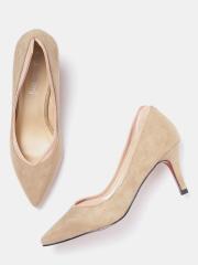 DressBerry Women Beige Solid Pumps