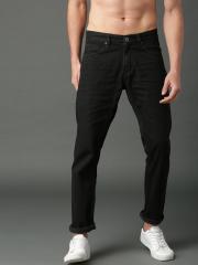 Roadster Men Black Slim Fit Mid-Rise Clean Look Jeans