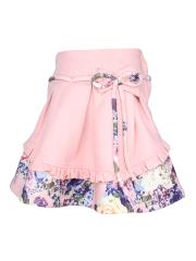 CUTECUMBER Girls Pink Printed Flared Skirt