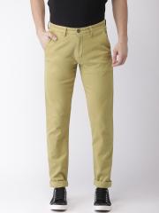 Arrow Sport Men Khaki Slim Fit Solid Regular Trousers