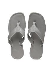 Puma Men Grey Solid Leather Thong Flip Flops