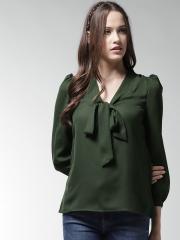 La Zoire Women Olive Green Solid Top