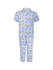 Punkster Boys Blue Printed Night suit 6562B