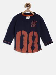 Little Kangaroos Boys Navy Blue Printed Sweatshirt