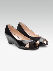 Carlton London Women Black Solid Peep Toes