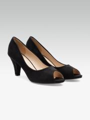 Carlton London Women Black Solid Peep Toes