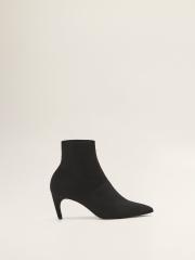 MANGO Women Black Solid Heeled Boots