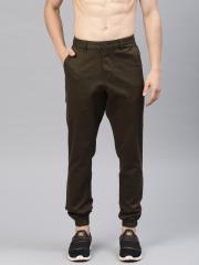 HRX by Hrithik Roshan Men Olive Green Solid Joggers