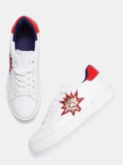 Kook N Keech Women White Sneakers