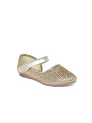 Kittens Girls Gold-Toned Embellished Ballerinas