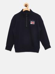 Pepe Jeans Boys Navy Blue Solid Sweatshirt