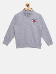 Pepe Jeans Boys Grey Solid Sweatshirt