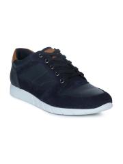 Ruosh Men Navy Blue Suede Sneakers