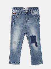 Lee Cooper Boys Blue Patch Work Jeans