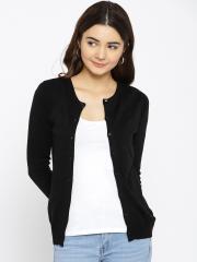 Species Women Black Solid Cardigan