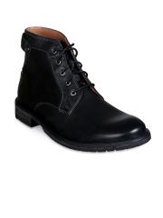 Clarks Men Black Flat Leather Boots