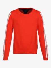 Tommy Hilfiger Girls Red Solid Sweater