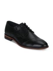 Park Avenue Men Black Leather Formal Derbys