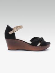 Carlton London Women Black Solid Wedges