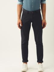 Allen Solly Men Navy Blue Smart Slim Fit Solid Regular Trousers