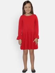 GAP Baby Girls' Red Sweater Flounce Dress