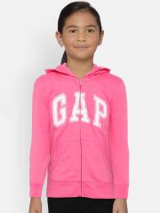 GAP Girls' Pink Logo Hoodie Sweatshirt