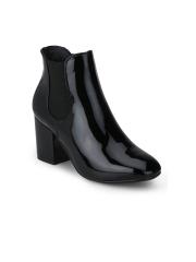 Truffle Collection Women Black Solid Heeled Boots