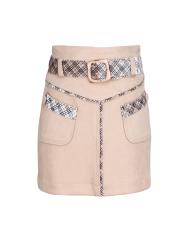 CUTECUMBER Girls Beige Pencil Skirt