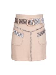 CUTECUMBER Girls Beige Pencil Skirt