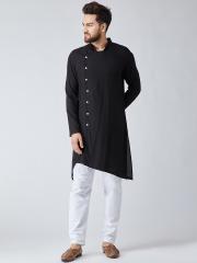 SOJANYA Men Black Solid Kurta with Pyjamas