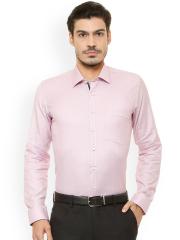 Van Heusen Men Pink Slim Fit Self Design Formal Shirt