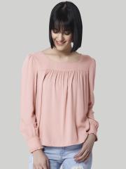 Vero Moda Women Pink Solid Top