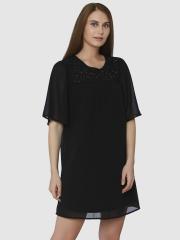 Vero Moda Women Black Sheath Dress