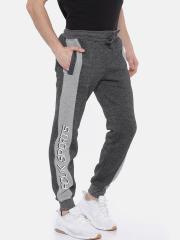 French Connection Men Charcoal Grey Solid Joggers