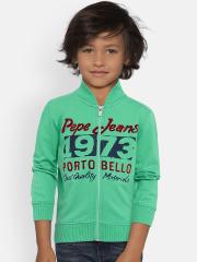 Pepe Jeans Boys Green Printed Sweatshirt