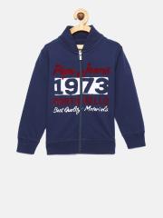 Pepe Jeans Boys Navy Blue Printed Sweatshirt