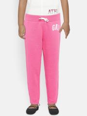 GAP Girls Pink Logo Joggers in Fleece