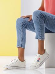 Kook N Keech Women White Sneakers