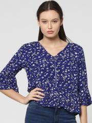 ONLY Women Blue Printed Top