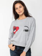 ONLY Women Grey Solid Pullover