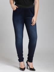 plusS Women Blue Solid Jeggings