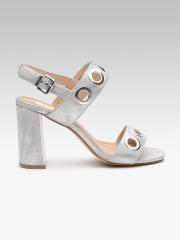 ELLE Women Silver-Toned Solid Heels