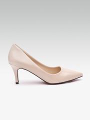 ELLE Women Beige Solid Pumps