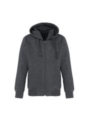 Cayman Boys Grey Solid Hooded Sweatshirt