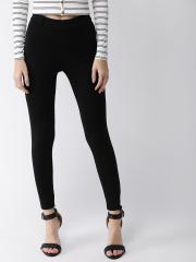 FOREVER 21 Women Black Ankle-Length Leggings