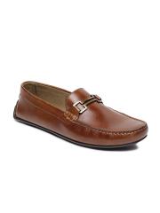 Louis Philippe Men Tan Leather Loafers