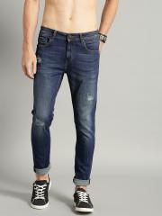 Roadster Men Blue Skinny Fit Mid-Rise Mildly Distressed Stretchable Jeans