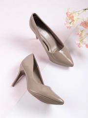 DressBerry Women Taupe Solid Pumps